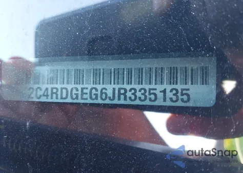 2018 Dodge Grand Caravan Gt z USA, uszkodzony, nr VIN 2C4RDGEG6JR335135